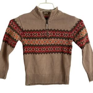 Eddie Bauer Kid's Fair Isle Cotton Sweater, Size Small